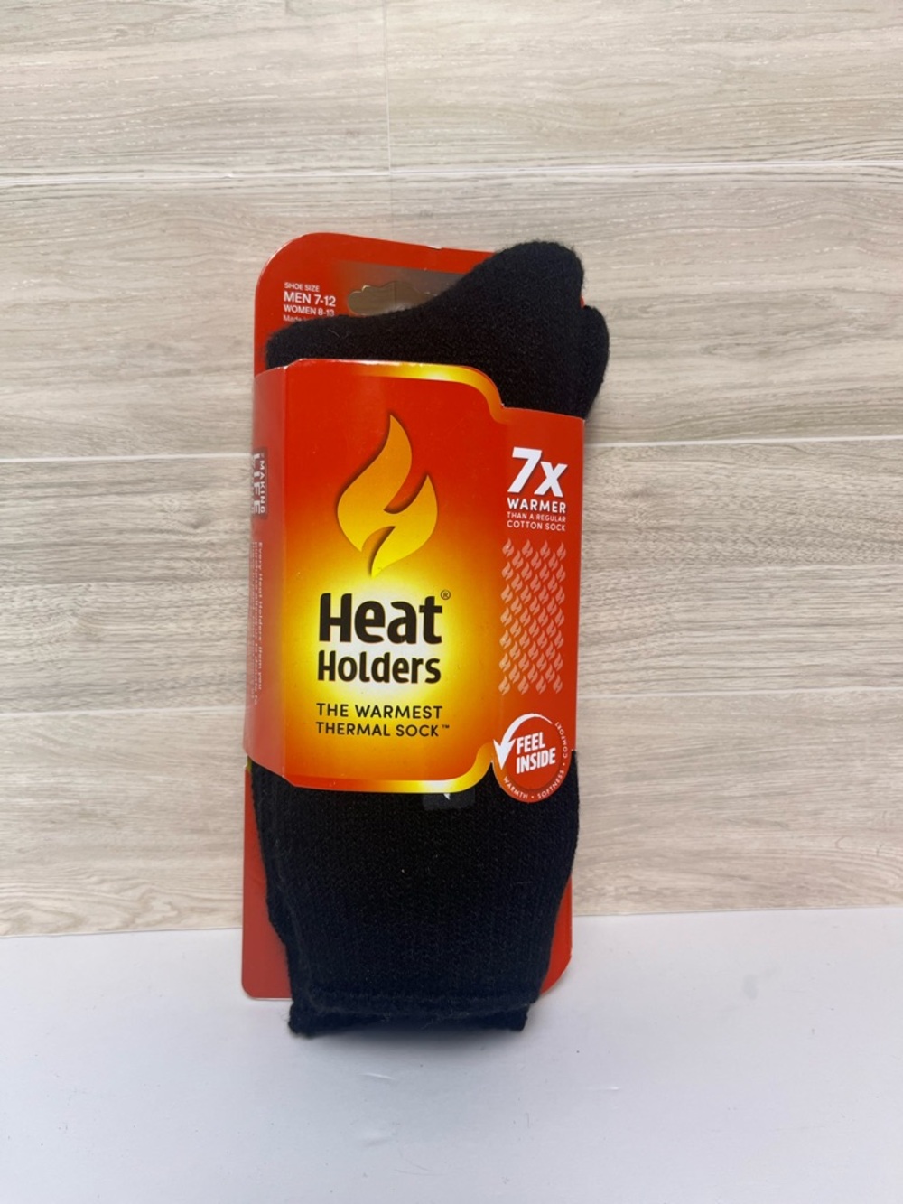 Heat Holders Thermal Socks, Men's Size 7-12, Women's Size 8-13, Black TOG 2.3
